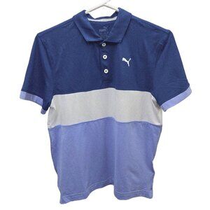 NWT PUMA Junior Boys CLOUDSPUN Highway Golf Polo Blue/Lavender SM MSRP $40